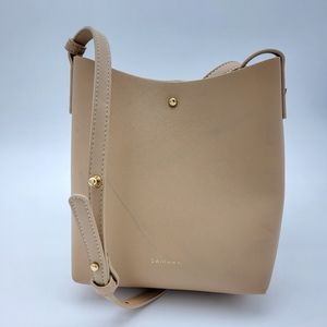 Samara small cream/tan vegan leather shoulder crossbody bag